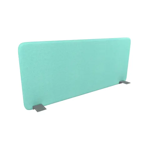 Panou acustic de birou Narbutas Top 530, 1200 x 36 x 530 mm, material Velito Presto mentă deschis, PAL 16 mm, metal gri