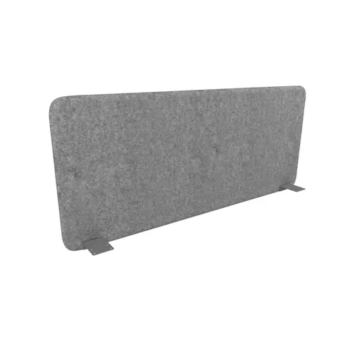 Panou despărțitor fonoizolant de birou Narbutas Top 530, 1400 x 36 x 530 mm, material Velito Presto gri melanj, metal gri