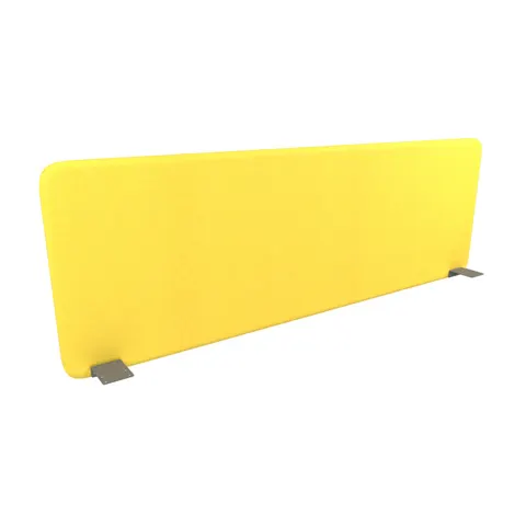 Panou despărțitor fonoizolant de birou Narbutas Top 530, 1600 x 36 x 530 mm, material Velito Presto galben, metal gri