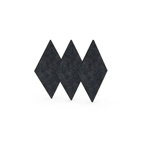 Panou acustic Narbutas Pet, romb, 115 x 200 x 9 mm, fetru PET, 3 buc., gri închis