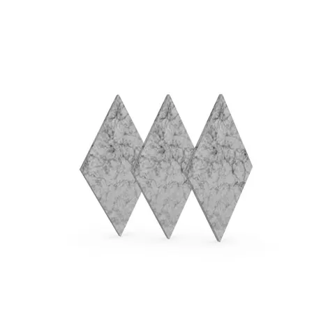 Panou acustic Narbutas Pet, romb, 115 x 200 x 9 mm, fetru PET, 3 buc., gri deschis