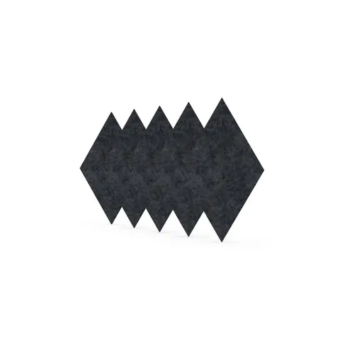 Panou acustic Narbutas Pet, romb, 115 x 200 x 9 mm, fetru PET, 5 buc., gri închis