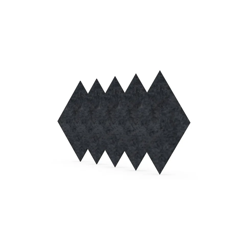 Panou acustic Narbutas Pet, romb, 115 x 200 x 9 mm, fetru PET, 5 buc., gri închis