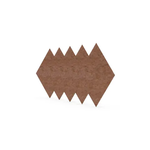 Panou acustic Narbutas Pet, romb, 115 x 200 x 9 mm, fetru PET, 5 buc., coral