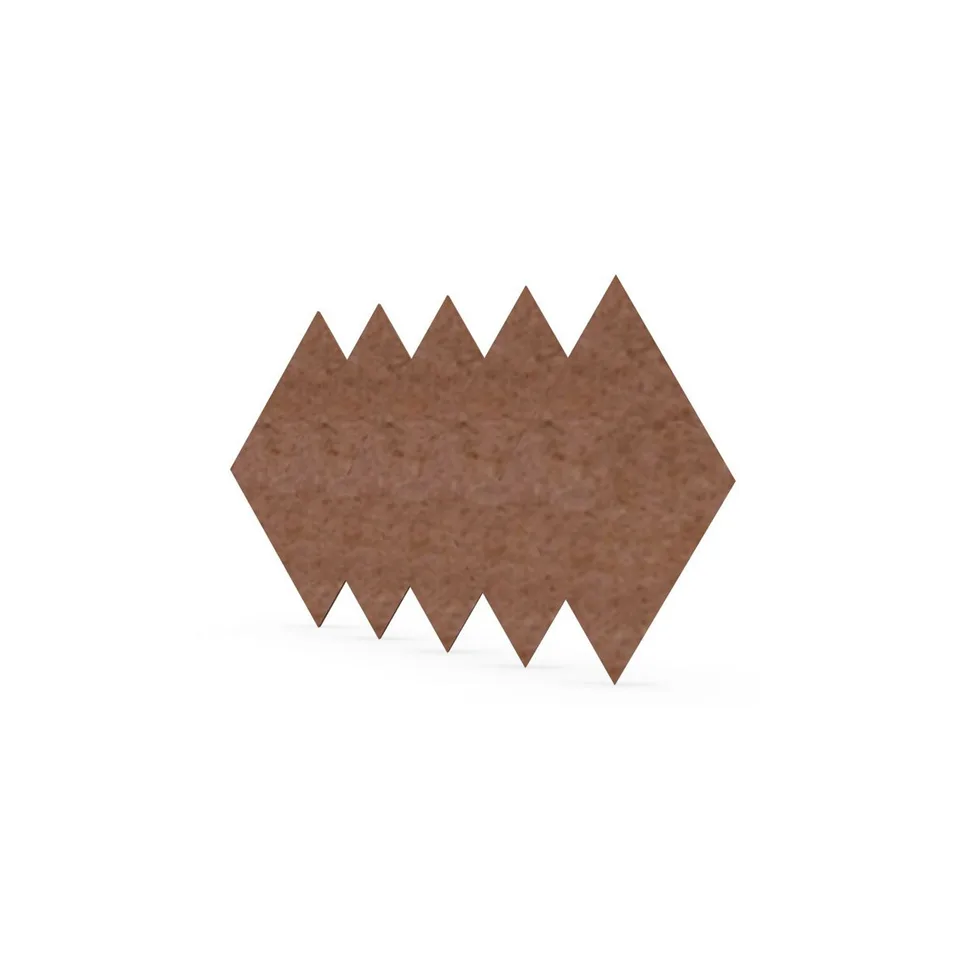 Panou acustic Narbutas Pet, romb, 115 x 200 x 9 mm, fetru PET, 5 buc., coral