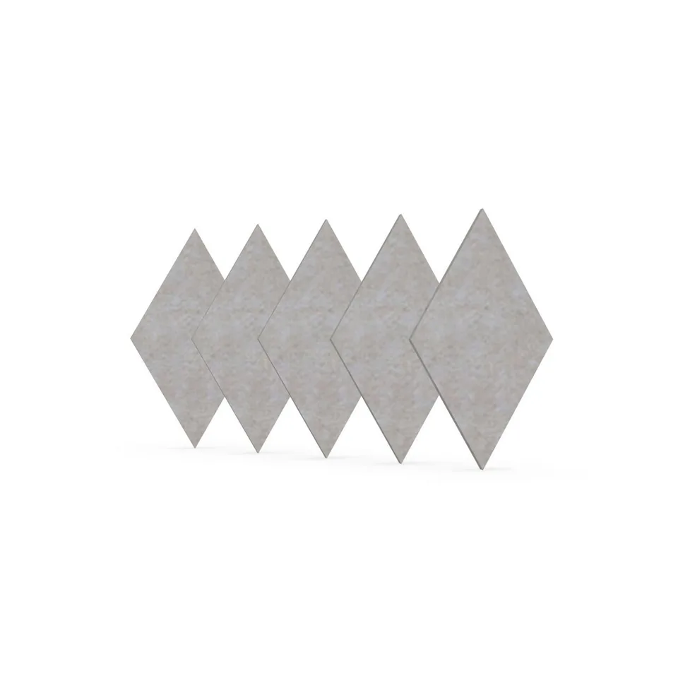 Panou acustic Narbutas Pet, romb, 115 x 200 x 9 mm, fetru PET, 5 buc., bej deschis