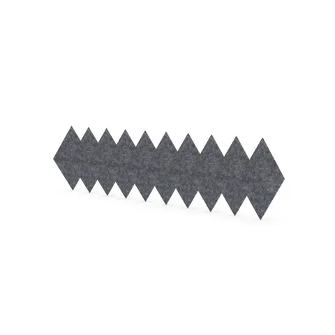Panou acustic Narbutas Pet, romb, 115 x 200 x 9 mm, fetru PET, 10 buc., gri