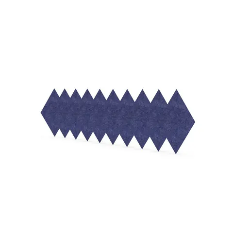Panou acustic Narbutas Pet, romb, 115 x 200 x 9 mm, fetru PET, 10 buc., albastru