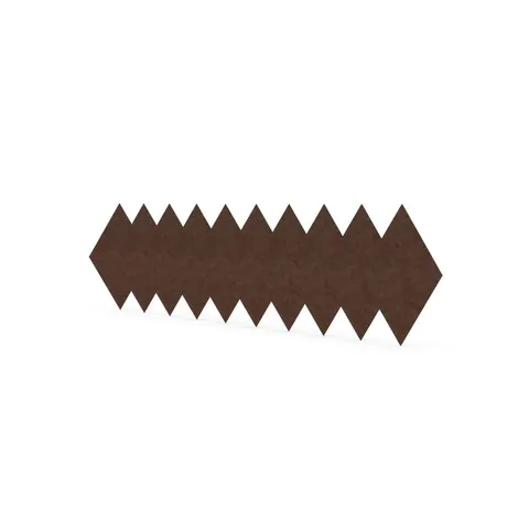 Panou acustic Narbutas Pet, romb, 115 x 200 x 9 mm, fetru PET, 10 buc., castaniu