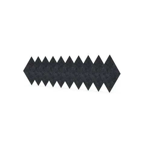 Panou acustic Narbutas Pet, romb, 115 x 200 x 9 mm, fetru PET, 10 buc., gri închis