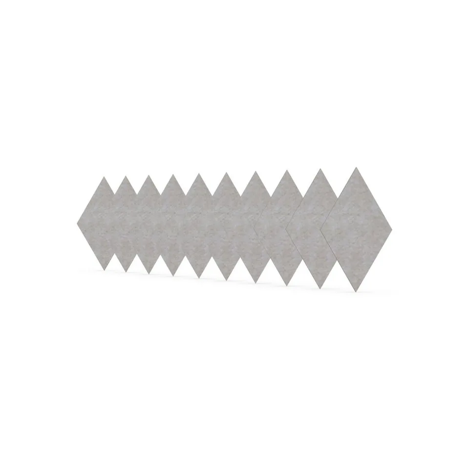 Panou acustic Narbutas Pet, romb, 115 x 200 x 9 mm, fetru PET, 10 buc., bej deschis