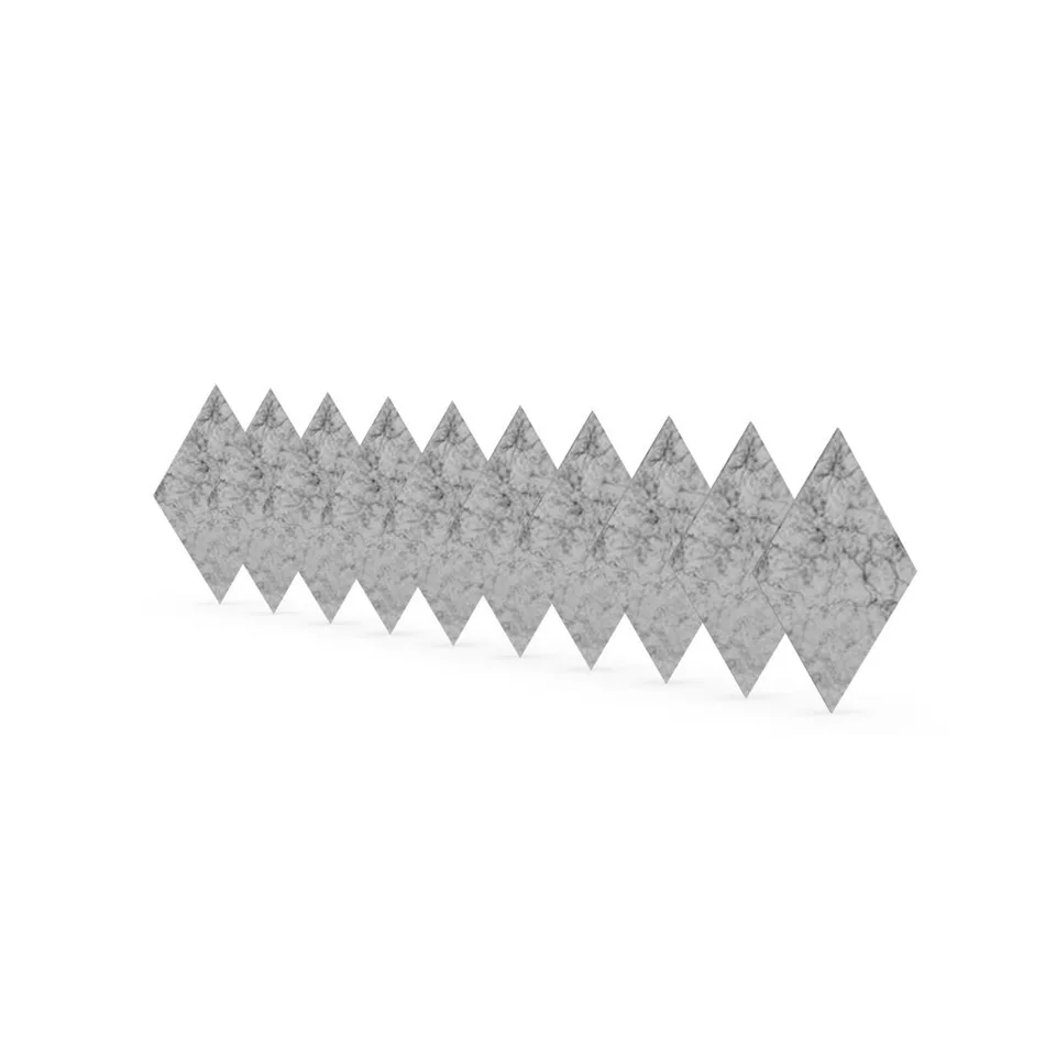 Panou acustic Narbutas Pet, romb, 115 x 200 x 9 mm, fetru PET, 10 buc., gri deschis