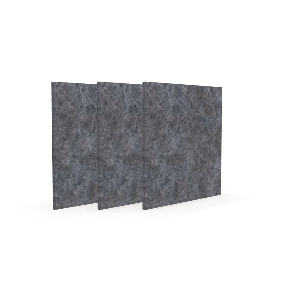 Panou acustic Narbutas Pet, pătrat, 200 x 200 x 9 mm, fetru PET, 3 buc., gri