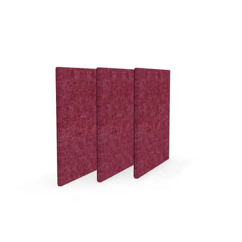 Panou acustic Narbutas Pet, pătrat, 200 x 200 x 9 mm, fetru PET, 3 buc., roz închis
