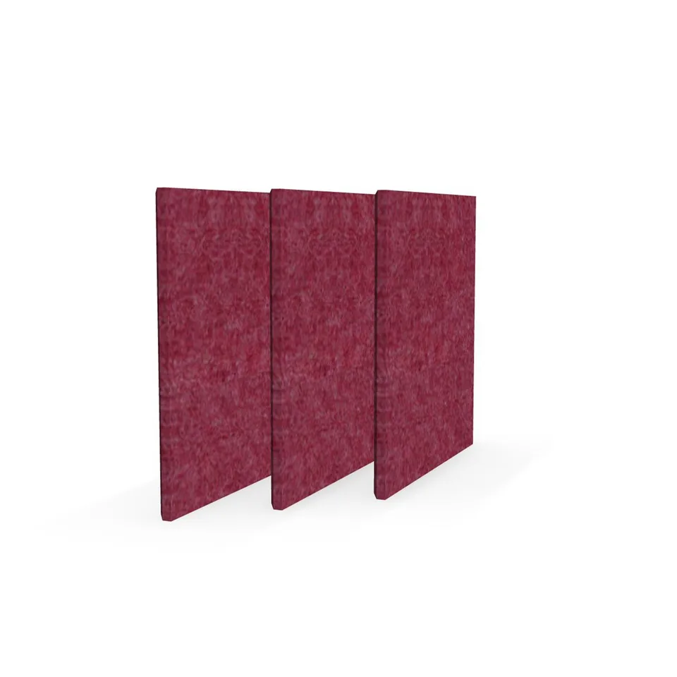 Panou acustic Narbutas Pet, pătrat, 200 x 200 x 9 mm, fetru PET, 3 buc., roz închis