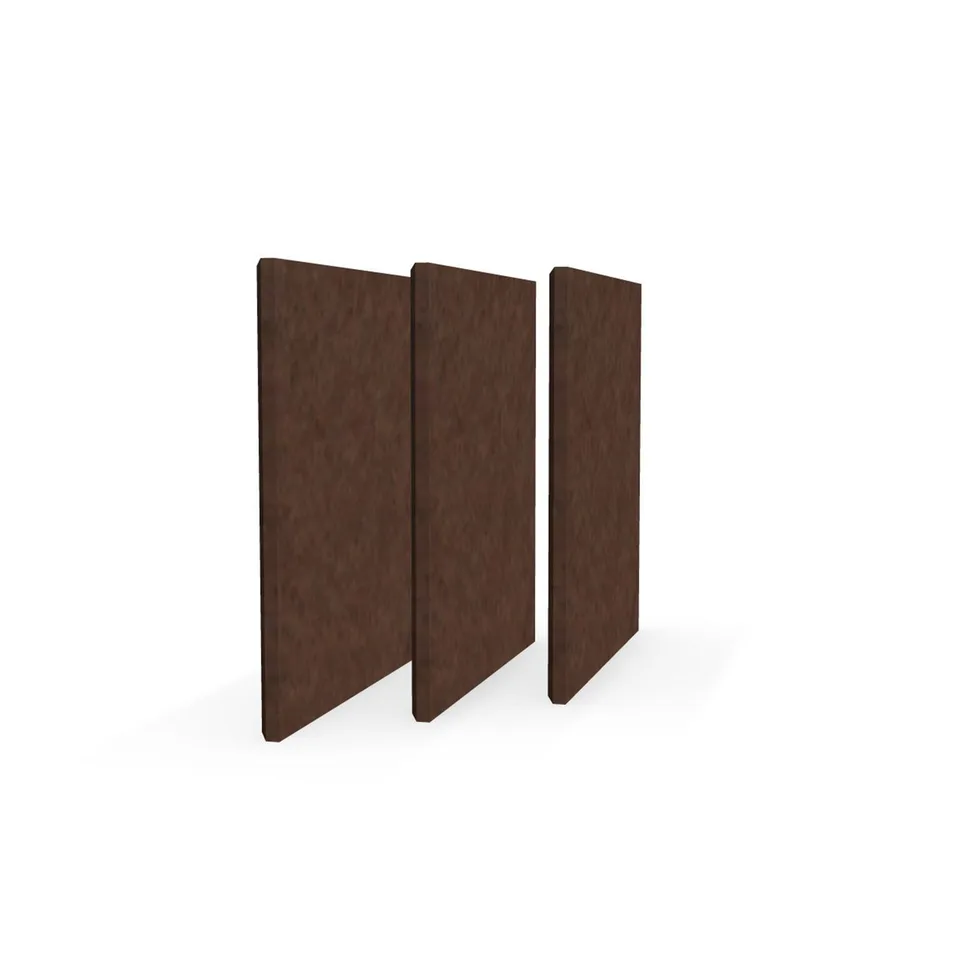 Panou acustic Narbutas Pet, pătrat, 200 x 200 x 9 mm, fetru PET, 3 buc., castaniu