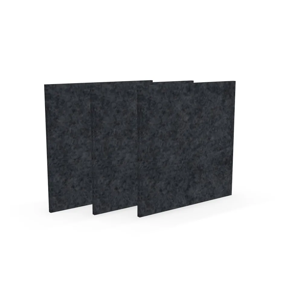 Panou acustic Narbutas Pet, pătrat, 200 x 200 x 9 mm, fetru PET, 3 buc., gri închis