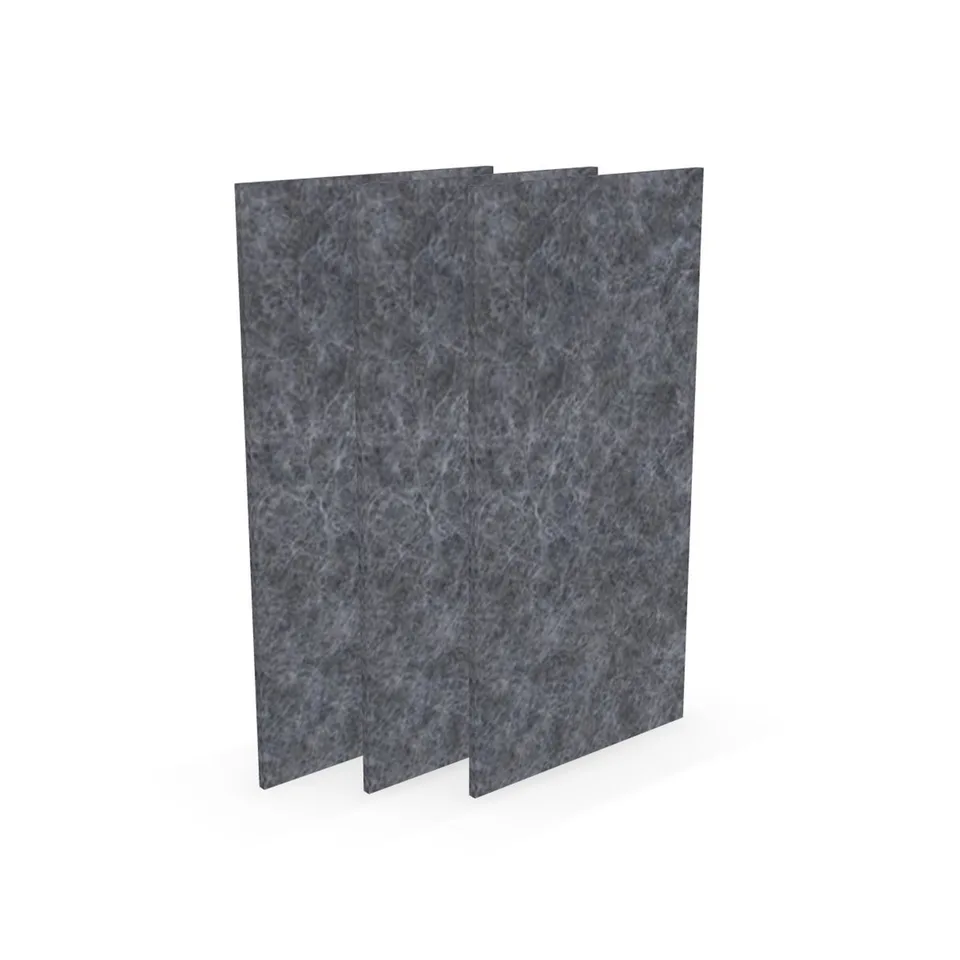 Panou acustic Narbutas Pet, dreptunghi, 200 x 400 x 9 mm, fetru PET, 3 buc., gri