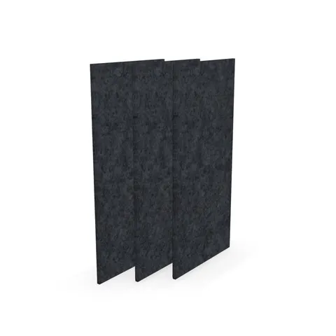Panou acustic Narbutas Pet, dreptunghi, 200 x 400 x 9 mm, fetru PET, 3 buc., gri închis
