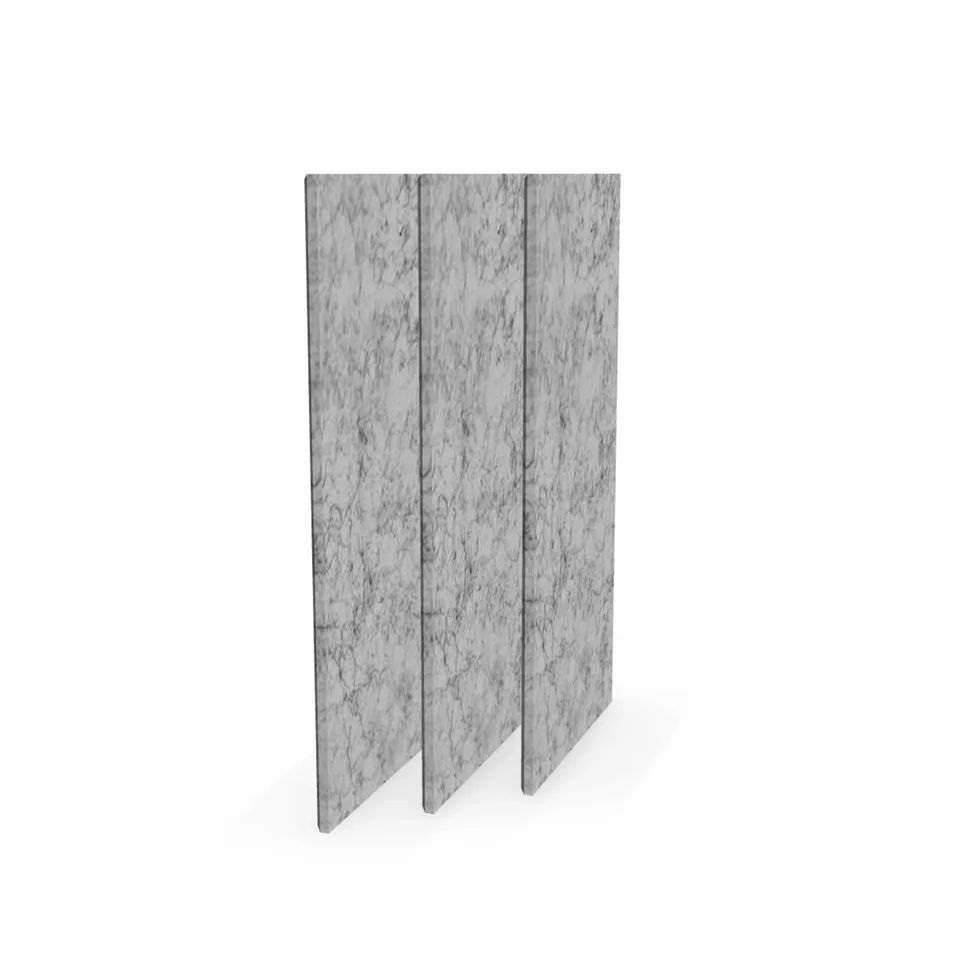 Panou acustic Narbutas Pet, dreptunghi, 200 x 400 x 9 mm, fetru PET, 3 buc., gri deschis
