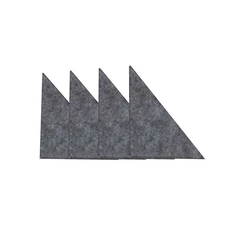 Panou acustic Narbutas Pet, triunghi, 200 x 200 x 9 mm, fetru PET, 4 buc., gri