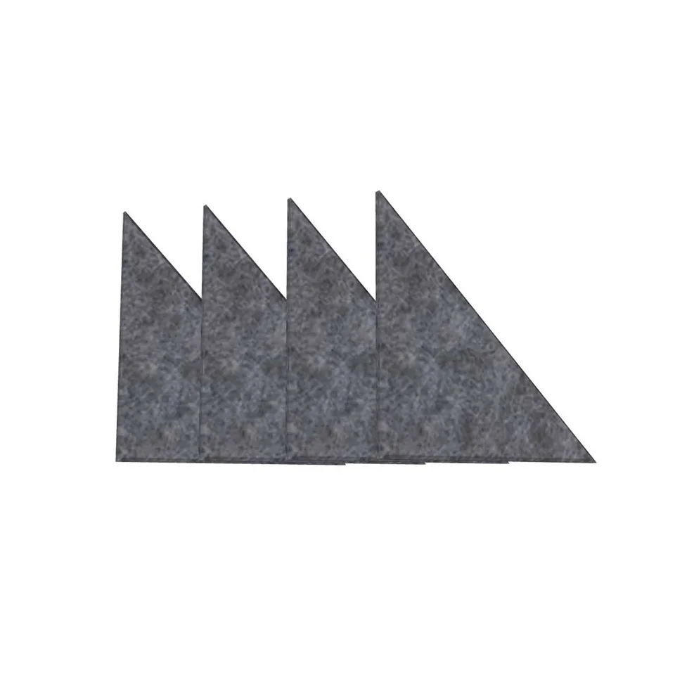 Panou acustic Narbutas Pet, triunghi, 200 x 200 x 9 mm, fetru PET, 4 buc., gri