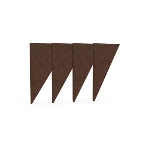 Panou acustic Narbutas Pet, triunghi, 200 x 200 x 9 mm, fetru PET, 4 buc., castaniu