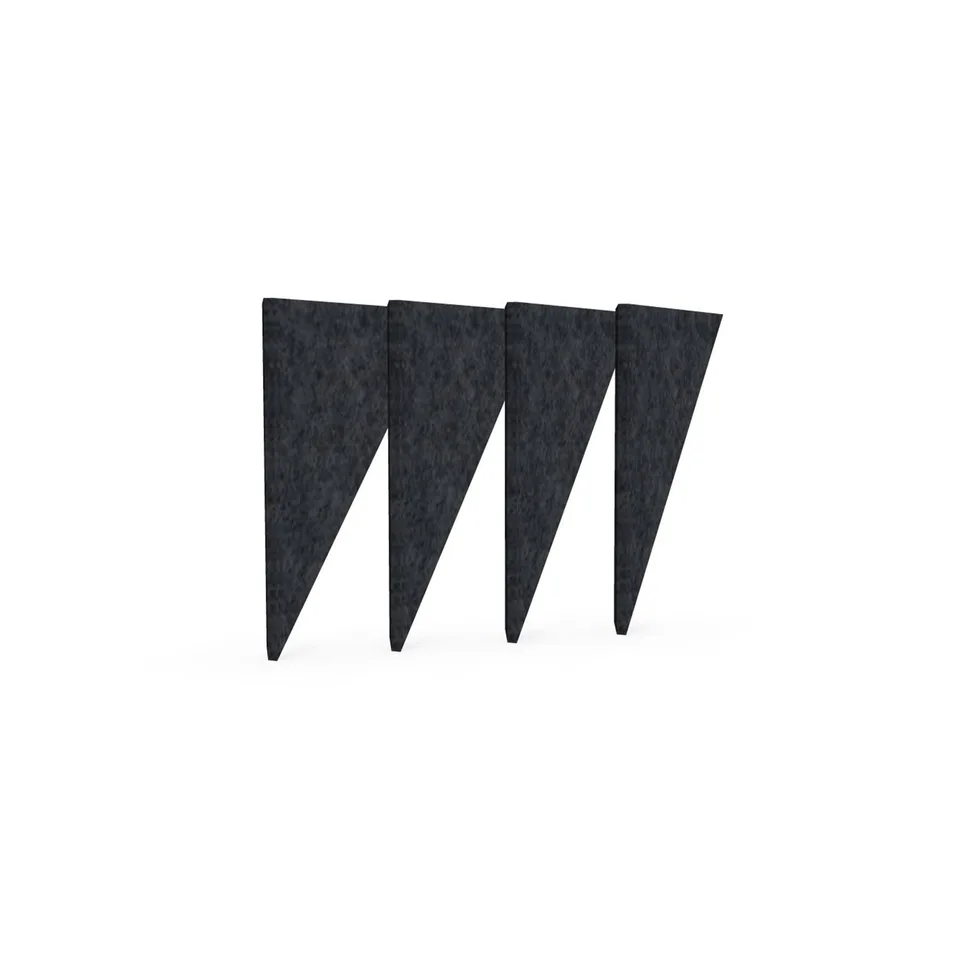 Panou acustic Narbutas Pet, triunghi, 200 x 200 x 9 mm, fetru PET, 4 buc., gri închis