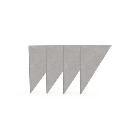Panou acustic Narbutas Pet, triunghi, 200 x 200 x 9 mm, fetru PET, 4 buc., bej deschis