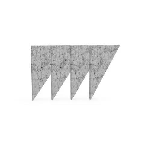 Panou acustic Narbutas Pet, triunghi, 200 x 200 x 9 mm, fetru PET, 4 buc., gri deschis