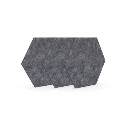 Panou acustic Narbutas Pet, hexagon, 173 x 200 x 9 mm, fetru PET, 3 buc., gri