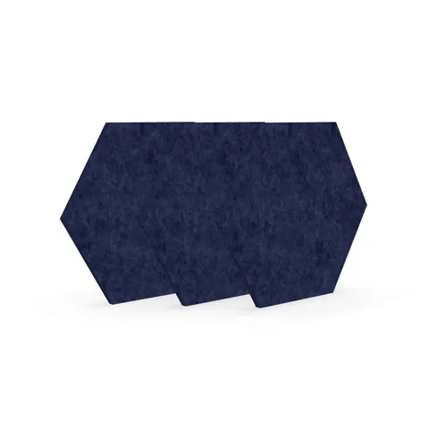 Panou acustic Narbutas Pet, hexagon, 173 x 200 x 9 mm, fetru PET, 3 buc., albastru închis