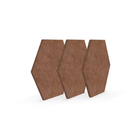 Panou acustic Narbutas Pet, hexagon, 173 x 200 x 9 mm, fetru PET, 3 buc., coral