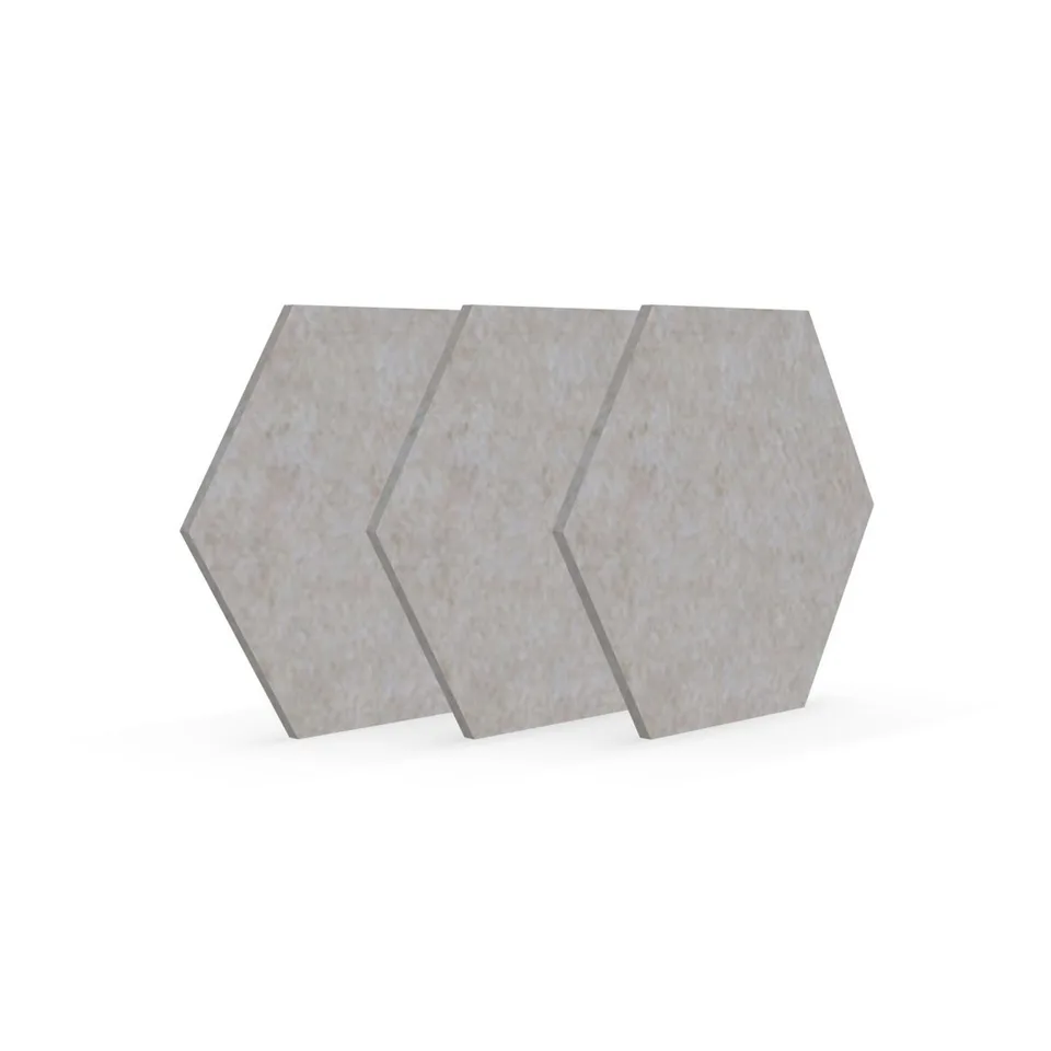 Panou acustic Narbutas Pet, hexagon, 173 x 200 x 9 mm, fetru PET, 3 buc., bej deschis