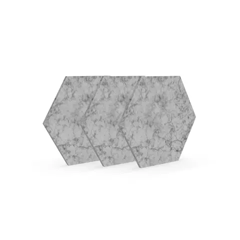 Panou acustic Narbutas Pet, hexagon, 173 x 200 x 9 mm, fetru PET, 3 buc., gri deschis