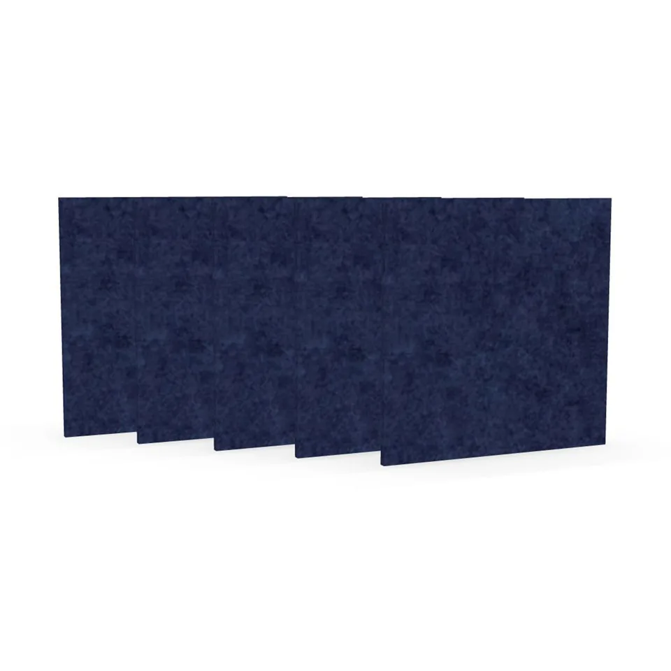 Panou acustic Narbutas Pet, pătrat, 200 x 200 x 9 mm, fetru PET, 5 buc., albastru închis