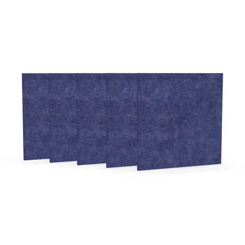 Panou acustic Narbutas Pet, pătrat, 200 x 200 x 9 mm, fetru PET, 5 buc., albastru