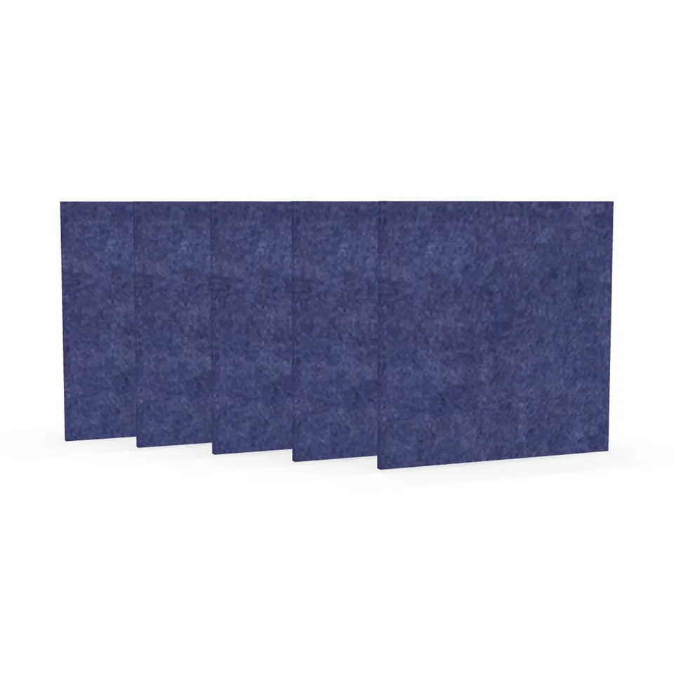 Panou acustic Narbutas Pet, pătrat, 200 x 200 x 9 mm, fetru PET, 5 buc., albastru
