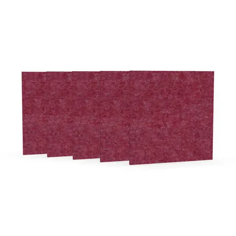 Panou acustic Narbutas Pet, pătrat, 200 x 200 x 9 mm, fetru PET, 5 buc., roz închis