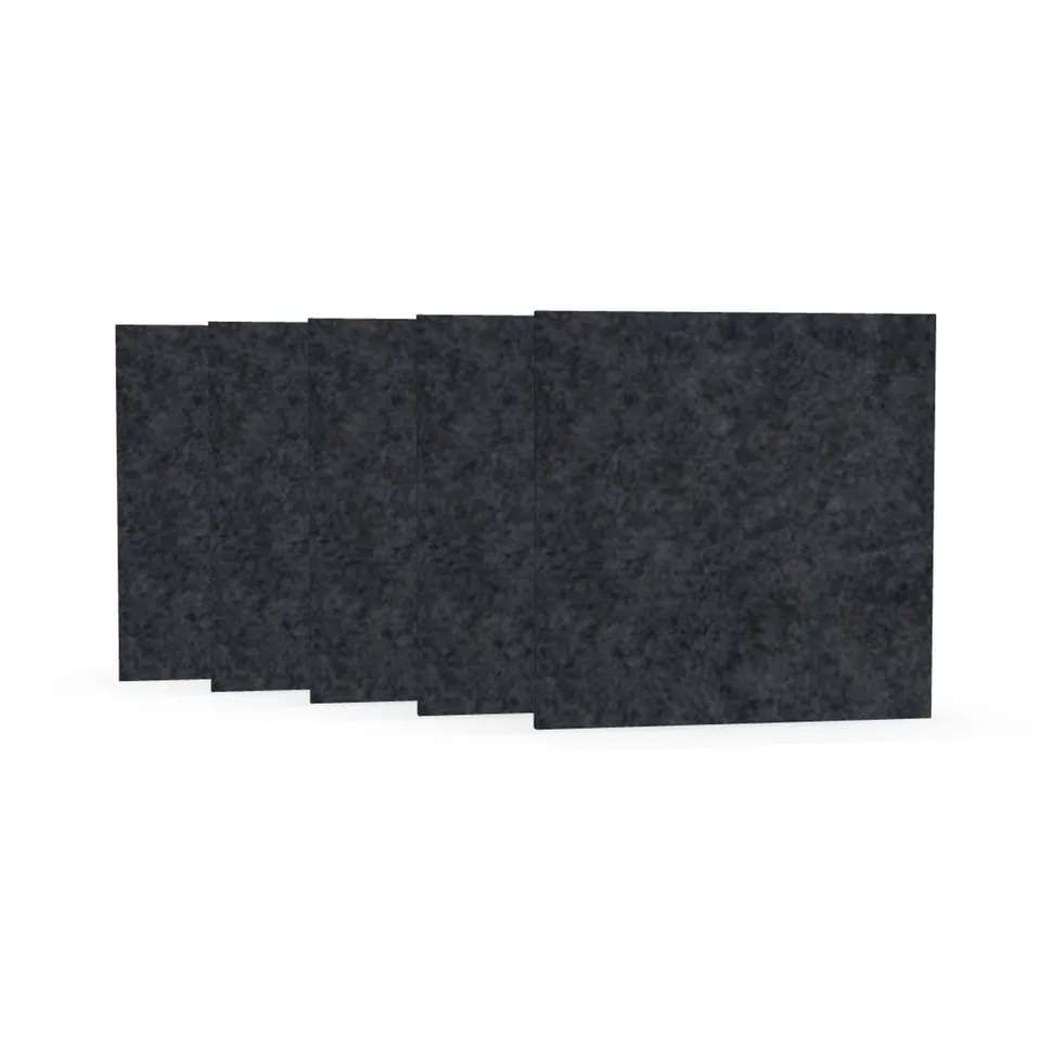 Panou acustic Narbutas Pet, pătrat, 200 x 200 x 9 mm, fetru PET, 5 buc., gri închis