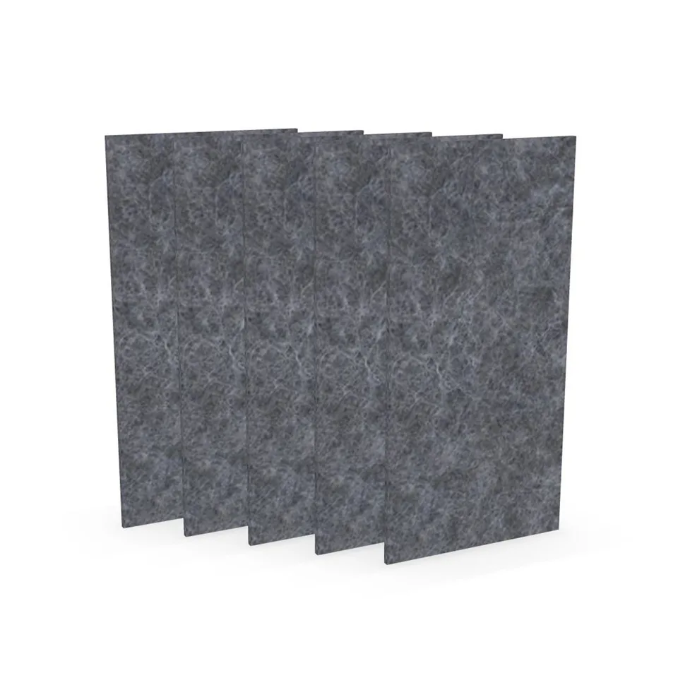 Panou acustic Narbutas Pet, dreptunghi, 200 x 400 x 9 mm, fetru PET, 5 buc., gri