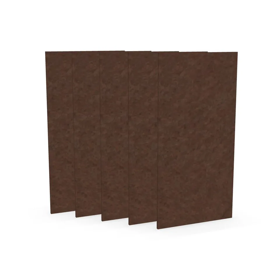 Panou acustic Narbutas Pet, dreptunghi, 200 x 400 x 9 mm, fetru PET, 5 buc., castaniu
