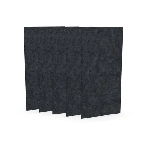 Panou acustic Narbutas Pet, dreptunghi, 200 x 400 x 9 mm, fetru PET, 5 buc., gri închis