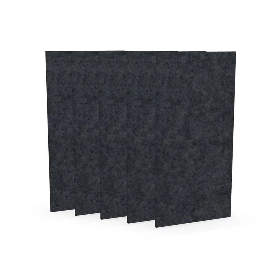 Panou acustic Narbutas Pet, dreptunghi, 200 x 400 x 9 mm, fetru PET, 5 buc., gri închis