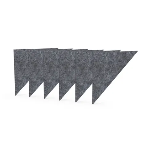 Panou acustic Narbutas Pet, triunghi, 200 x 200 x 9 mm, fetru PET, 6 buc., gri