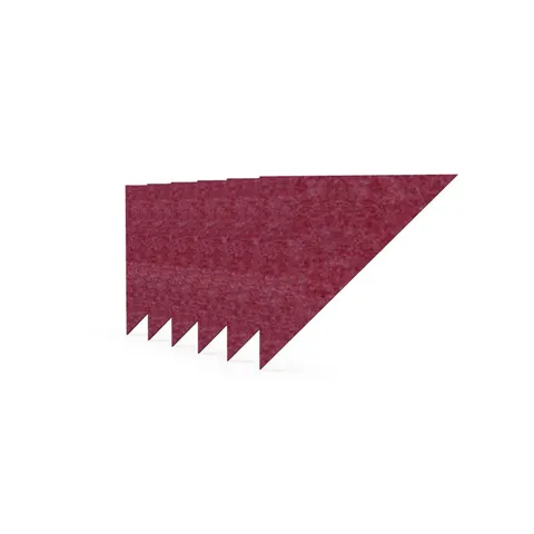 Panou acustic Narbutas Pet, triunghi, 200 x 200 x 9 mm, fetru PET, 6 buc., roz închis