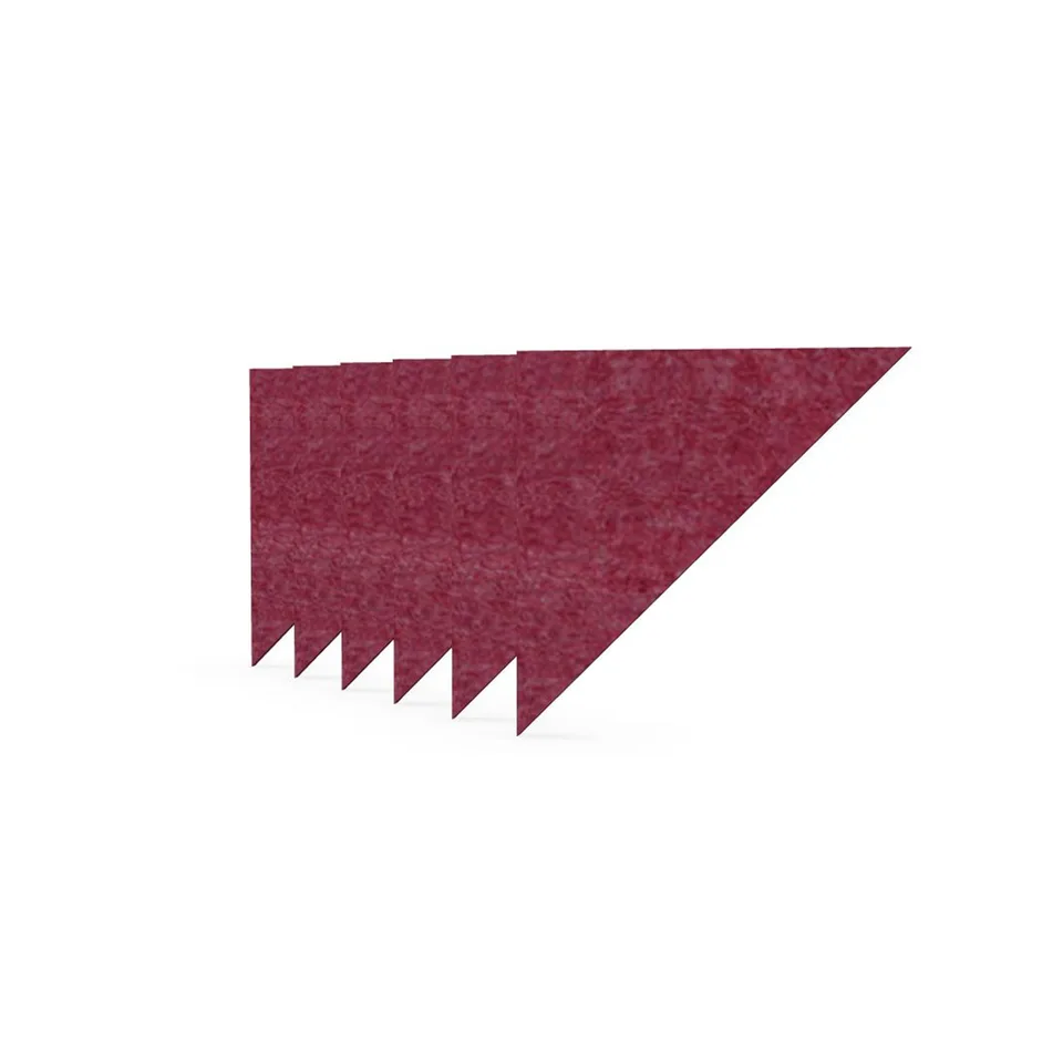 Panou acustic Narbutas Pet, triunghi, 200 x 200 x 9 mm, fetru PET, 6 buc., roz închis