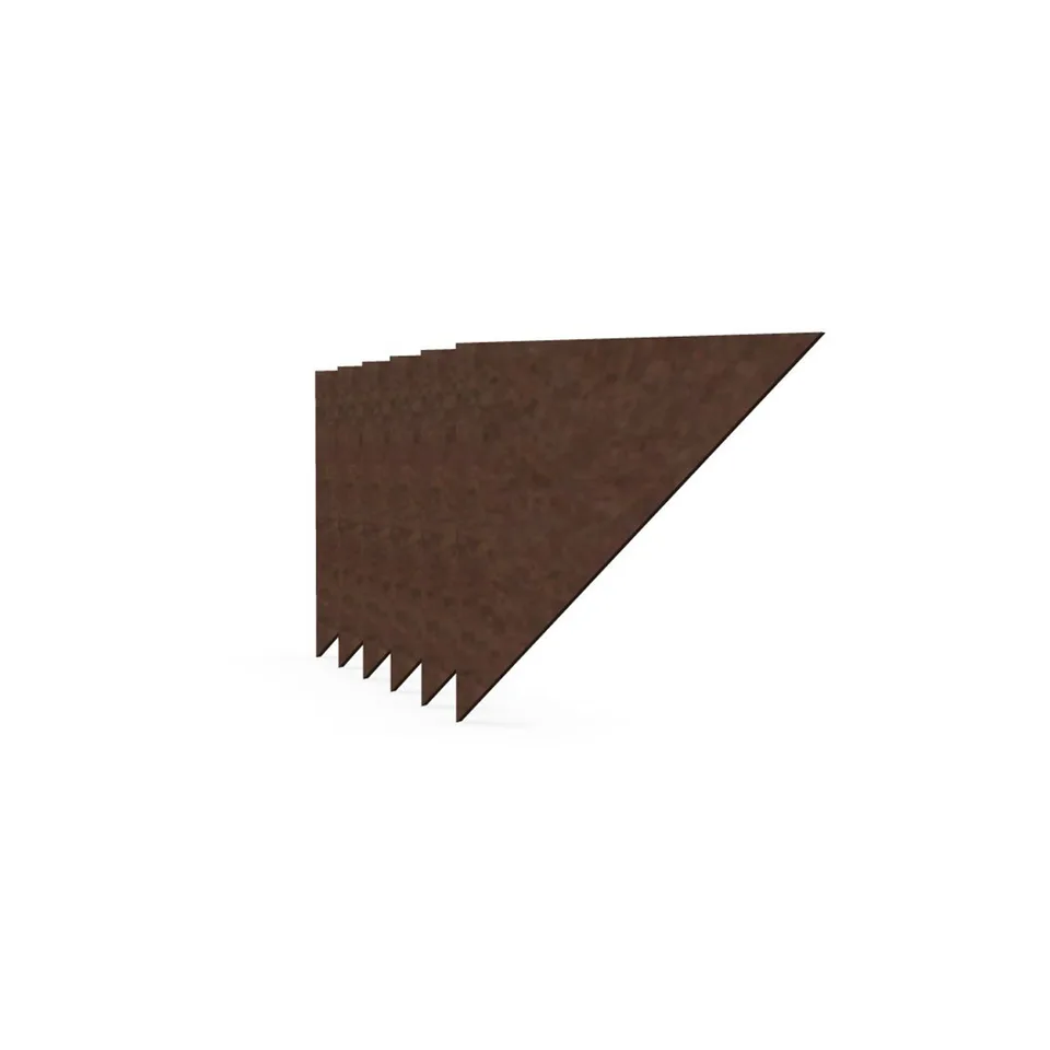 Panou acustic Narbutas Pet, triunghi, 200 x 200 x 9 mm, fetru PET, 6 buc., castaniu