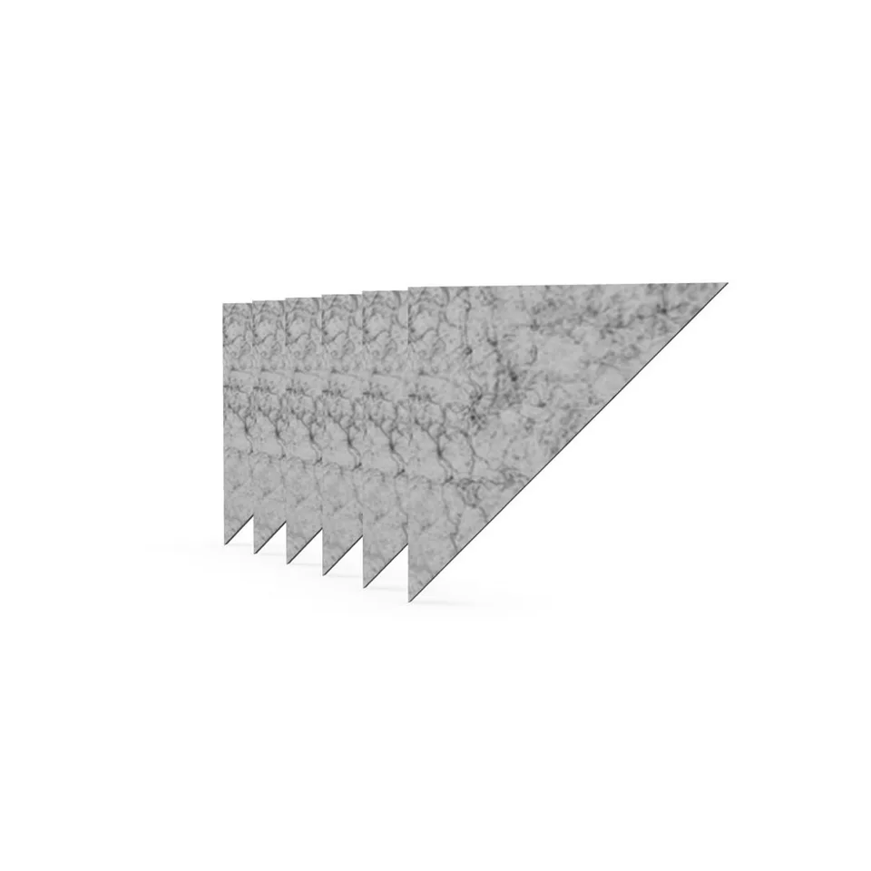 Panou acustic Narbutas Pet, triunghi, 200 x 200 x 9 mm, fetru PET, 6 buc., gri deschis
