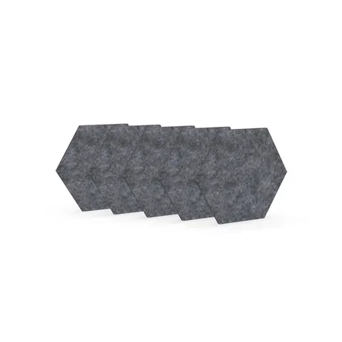 Panou acustic Narbutas Pet, hexagon, 173 x 200 x 9 mm, fetru PET, 5 buc., gri